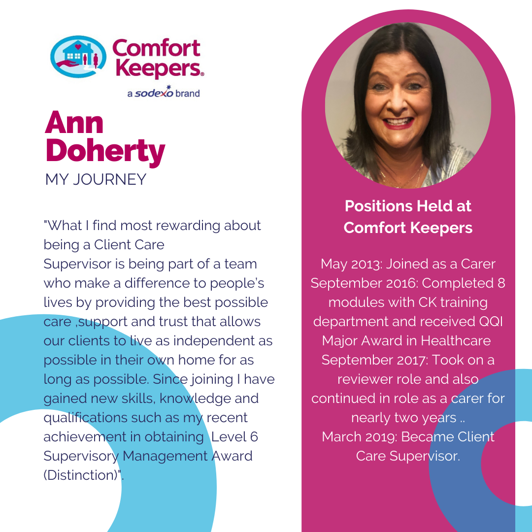 The Comfort Keepers Career progression experience of Ann Doherty